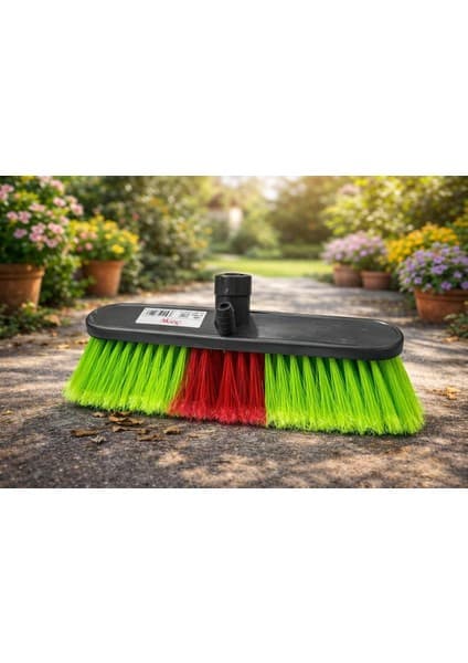 Çelikpençe Eko Yer Fırçası 21 cm – Çok Amaçlı Zemin Temizlik Fırçası / Bahçe, Balkon, Garaj, Araç /