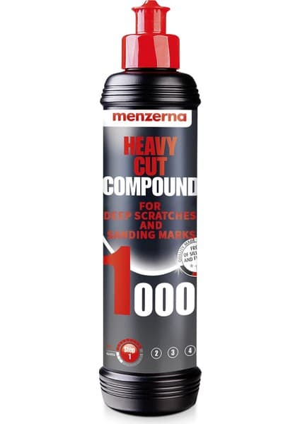 Menzerna Heavy Cut Compound 1000 236 ml - Köpük Parlatma Pedleri Kullanarak Derin Çizikleri