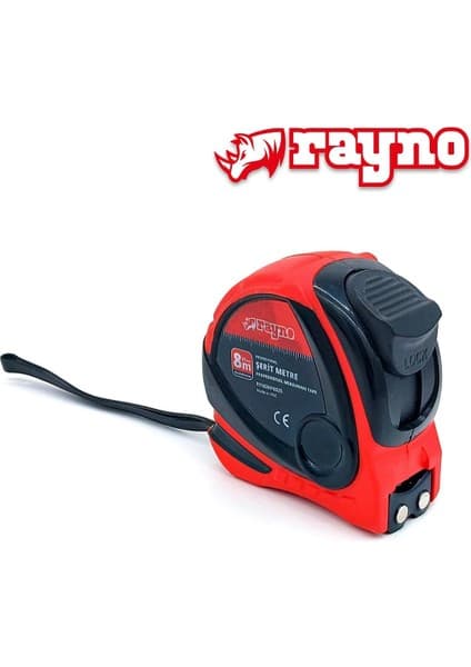 Rayno Profesyonel Şerit Metre 8m x 25MM - 8025 Fiyatı