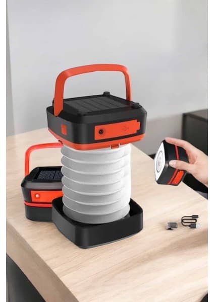 AyrStore Katlanabilir Kamp Lambası Solar Fener Görünümlü 3 Fiyatı