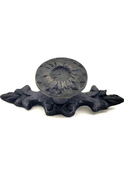 Mudanis Antika Tarz Dekoratif Pirinç Çiçek Düğme - 20X53 Mm,