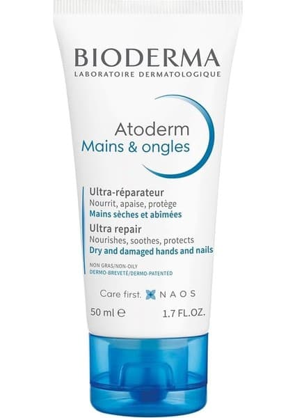 Bioderma Atoderm Hand & Nail Cream El Kremi Kuru Cilt Onarıcı Nemlendirici, Güçlendirici Etki