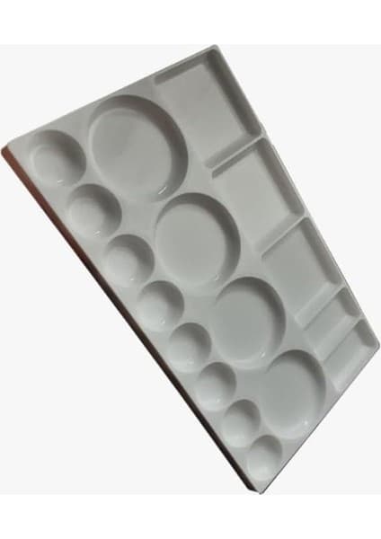 Artlantis Masa Üstü Resim Paleti 1 Adet 17 Hazneli Boya Paleti 16X27 cm Sanatsal Boyalar Için