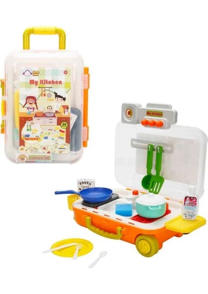 Nessi World Chef Çekçekli Bavul Mutfak Seti 24