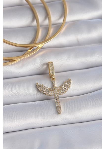 Pirinç Gold Renk Zirkon Taşlı Mikail Model Ajda Charm 5886 -