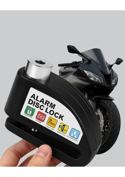 Mey Ithalat® Ekonomik Alarm Disk Kilidi Motosiklet Scooter Bisiklet