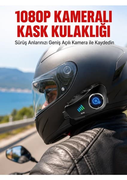 Teknoparkx Q28 Bluetooth Kask Kulaklık 1080P Kamera – Su Fiyatı