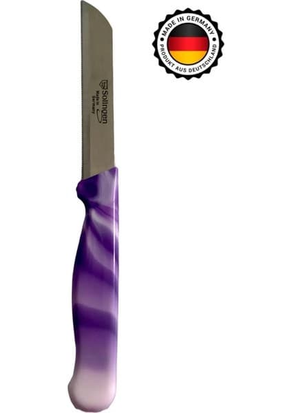 Royaleks Group Meyve Bıçağı Doğrama Bıçağı ve Düz Soyacak Ebruli Mor Bıçak 1 Adet