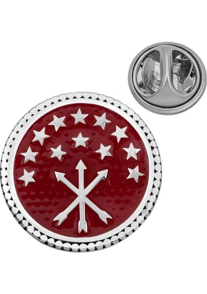 Inure Jewelry Gümüş Çerkes Bayrağı Rozet Fiyatı