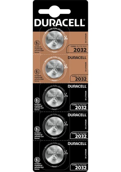 Aesco Duracell 2032 Para Pili 5li