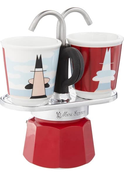 Set Mini Express: Ocak Üstü Espresso Pişirici + 2 Cups - Magrite
