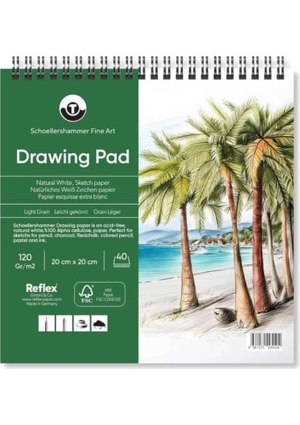 Schoellershammer Schoellershammer Drawing Pad Eskiz Defteri 120 gr 20X20 cm 40