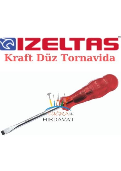İzeltaş Izeltaş Düz Uçlu Tornavida 8X150 Kraft