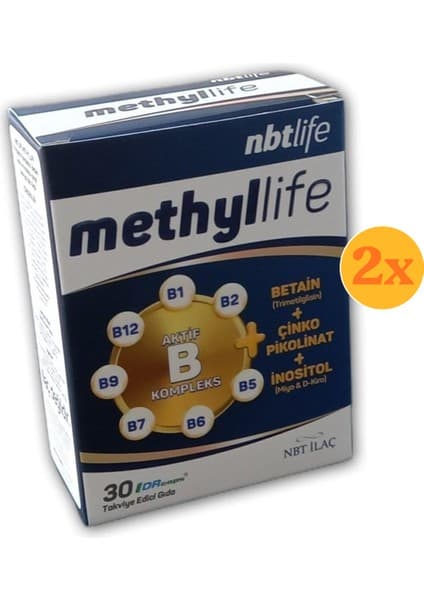 Nbt Life Methyllife - Aktif B Kompleks, Vitamin B12 - 30 Kapsül - 2 Adet (Toplam 60