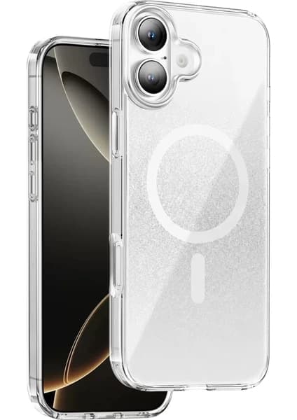 sbodurhome iPhone 16 Sora Simli Magsafe Kapak - Beyaz