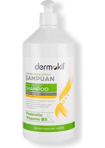 Dermokil Prebiyotik ve Vitamin B5 Kepeğe Karşı Şampuan 1