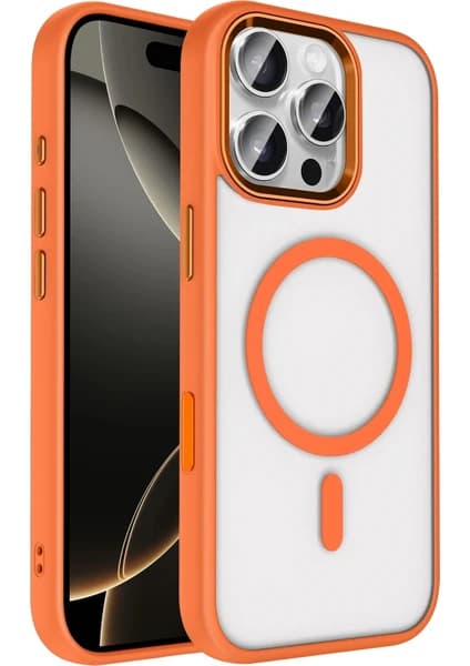 Techora Sale Mey Ithalat® iPhone 16 Pro Max Terea Magsafe Kapak - Turuncu