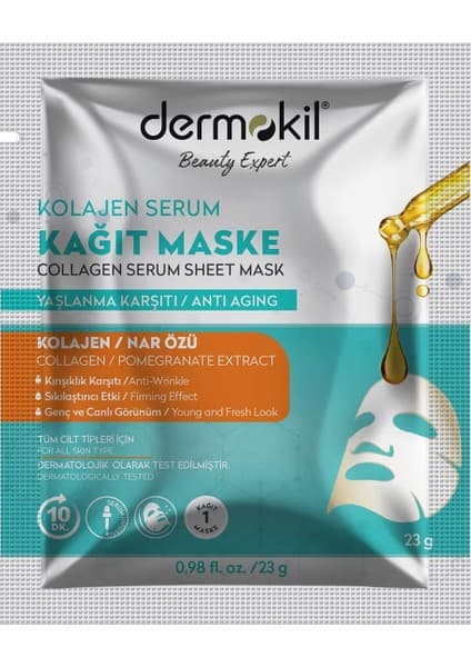 Dermokil Kolajen Serum Kağıt Maske 23