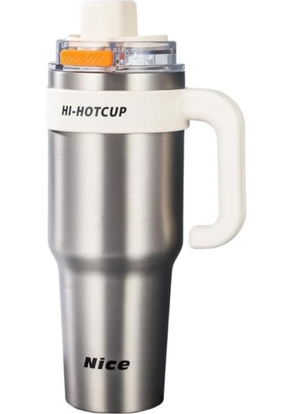 42 Oz 6 Katman Paslanmaz Çelik Termos 1250ML Çift Içim Modlu Pipetli Termos Çift Katman