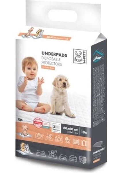 M-Pets Underpads Köpek Çiş Eğitim Pedi 60X60 cm
