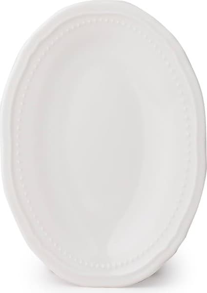 4464 Beliz Porselen Kayık Tabak Seti - Oval Kahvaltılık Sunumluk Seti 20CM 2