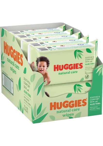 Huggies Natural Care Yenidoğan Islak Bebek Havlusu 10X56
