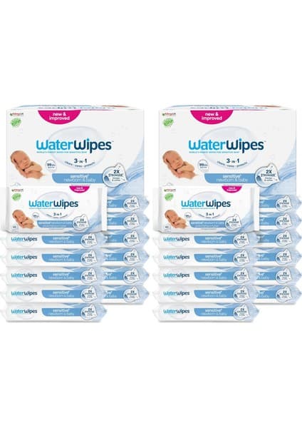 Yeni Doğan & Hassas Ciltler Için 720 Yaprak Bebek Islak Mendili (12 x 60 Adet), Bitki Tabanlı