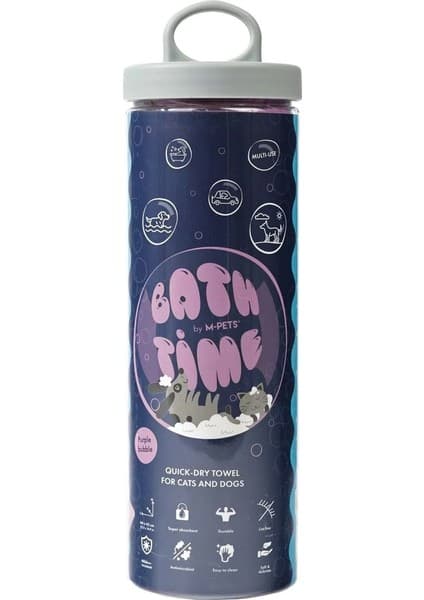 M-Pets Bathtıme Kedi Ve Köpekler İçin Hızlı Kuruyan Havlu