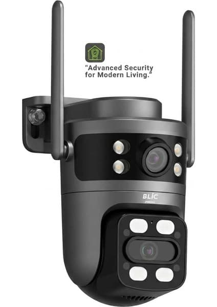 Blic Dış Mekan Wifi Kamera 6 MP Gece Renkli Full HD Çift Lensli Hareket Algılama ve Sesli