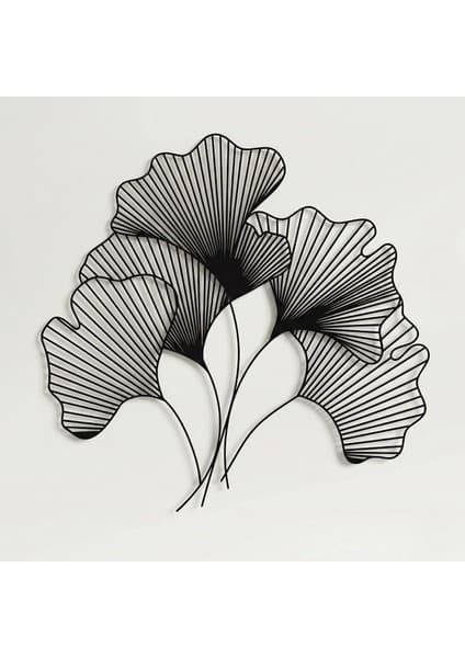 Metal Duvar Sanatı, Metal Çiçek Duvar Sanatı, Geometrik Sanat, Ginkgo Biloba Yaprağı,