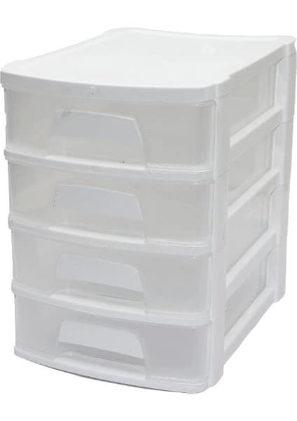 Eco Lounge Tonton - No:2 Çekmece 4 Katlı 16.5X21.5X24CM Beyaz Veya Siyah Herhangi Bir Renk