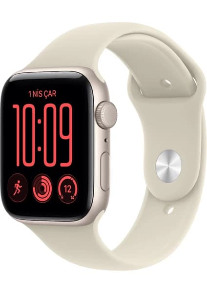 Apple Watch Se 3 Gps, 40 mm Yıldız Işığı Alüminyum Kasa ve Kum Beji Spor Kordon - S/m