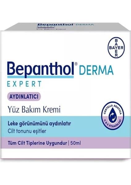Bepanthol Derma Expert Aydınlatıcı Yüz Bakım Kremi 50 ml Ciltler İçin