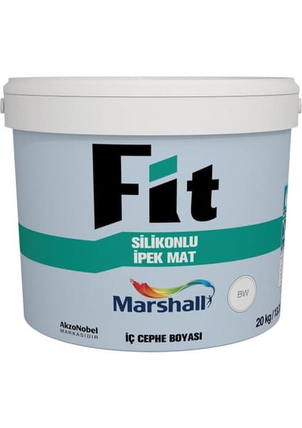 Fit Silikonlu Ipek Mat, Iç Cephe Boyası, Beyaz, 20 kg