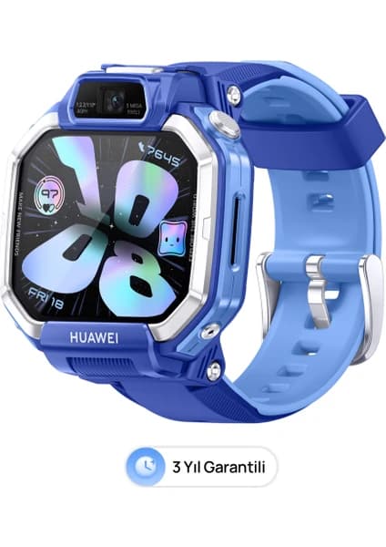 Huawei Watch Kids X1 Akıllı Çocuk Saati - Mavi, 3 yıl Garanti, 360° Dönen Çift Kamera, Hd Görüşme, Hassas Konum Takibi