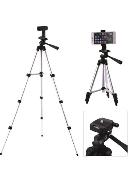 WT330A Tripod Profesyonel Cep Telefonu ve Kamera Için Katlanır Ayaklı Su Terazili 135 cm Taşıma