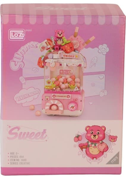 Colezium LZ1680 Loz Sevimli Gashapon Makineleri Pembe Block Oyuncak 428