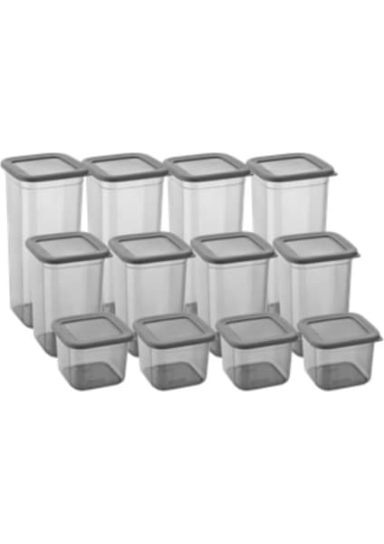 Tr 12'li 3 Boy Kavanoz Seti & Saklama Kabı & Erzak Kabı 6X650/1300/1900 ml (40 Lı Etiket
