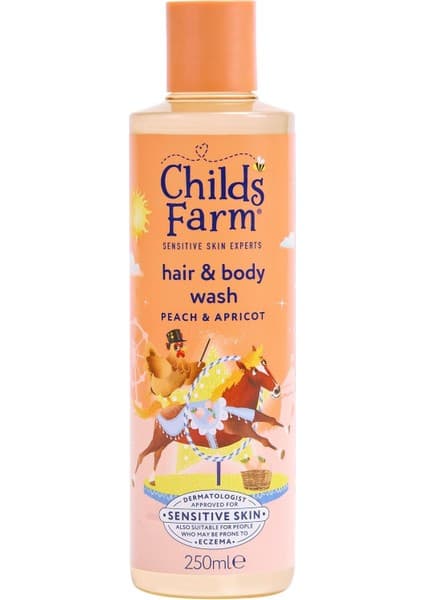 Childs Farm Şeftali ve Kayısı Özlü Çocuk Saç ve Vücut Şampuanı 250