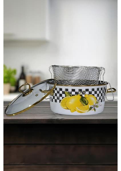 Store Lemon Emaye Kızartma Tenceresi 22