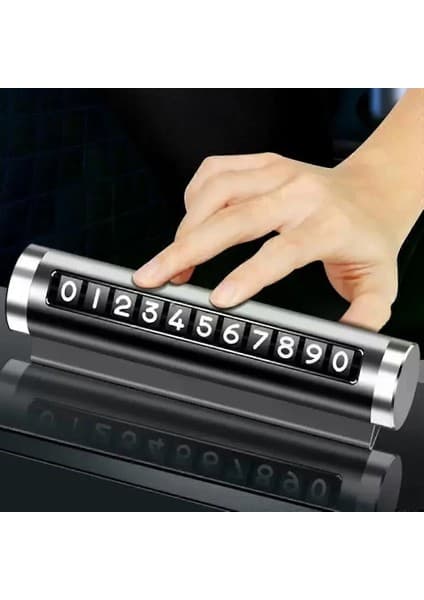 Store Telefon Numarası Plaka Silindiri Ayarı Renkli Metal Alüminyum Araba Geçici Park Kartı