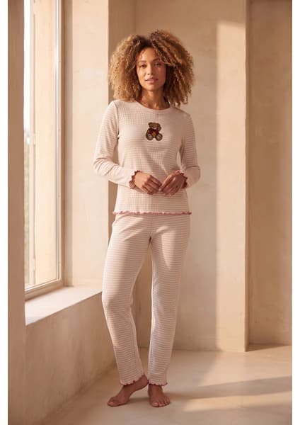 Katia & Bony Kadın Teddy Desenli Pijama Takımı