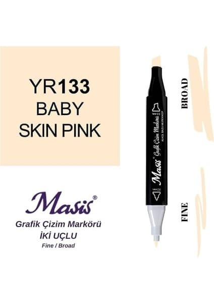 Masis Çift Uçlu Marker Grafik Çizim Kalemi 133 Bebek Ten