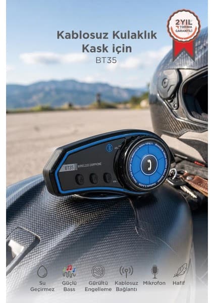 Torima İtercom Motorsiklet Bluetooth Kask İnterkom Kulaklık BT35