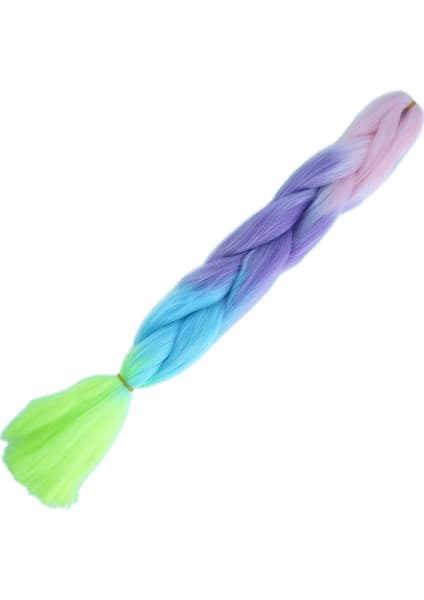 Str Store Afrika Örgülük Ombreli Sentetik Saç 100 Gr. - Şeker Pembe / Mor / Açık Mavi / Neon