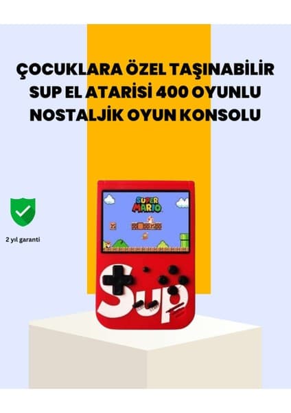 Bin1çeşit 400 Oyunlu Taşınabilir Retro El