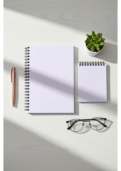 Premium Pastel Renk Ikili Defter Seti - Renkli Sayfalı A5 Spiralli Defter & A6 Not Defteri - 50