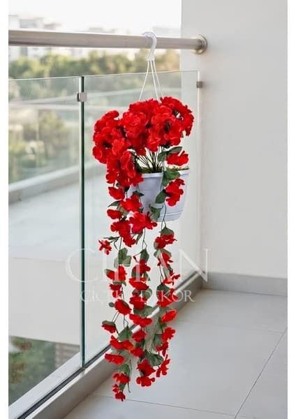 Askılı Saksıda Yapay Sarkan Begonvil 100 cm Balkon