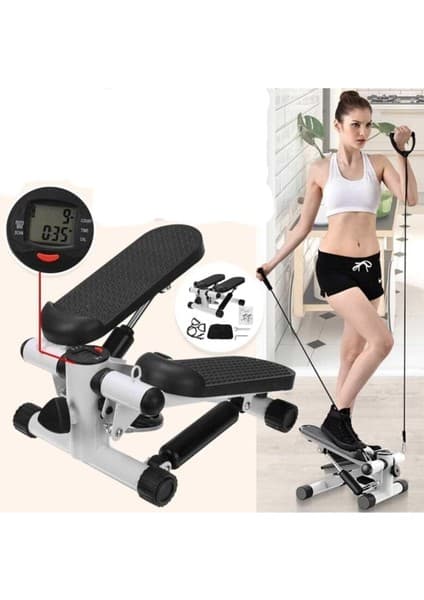 Tr Ipli Fitness Kardiyo Stepper Egzersiz Aleti Total Body Twister Crosstep Step Siyah Karışık