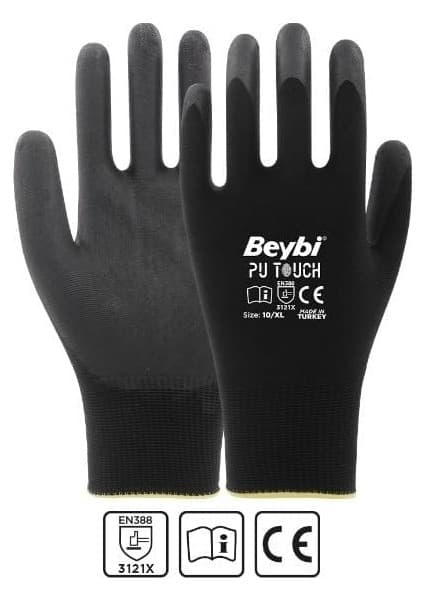 Tr Beybi Pu Touch Aşınma ve Kesilmeye Dirençli Eldiven 9 L 3